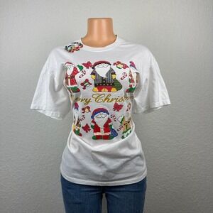Vintage 90s Style Christmas Santa‎ Claus T-Shirt